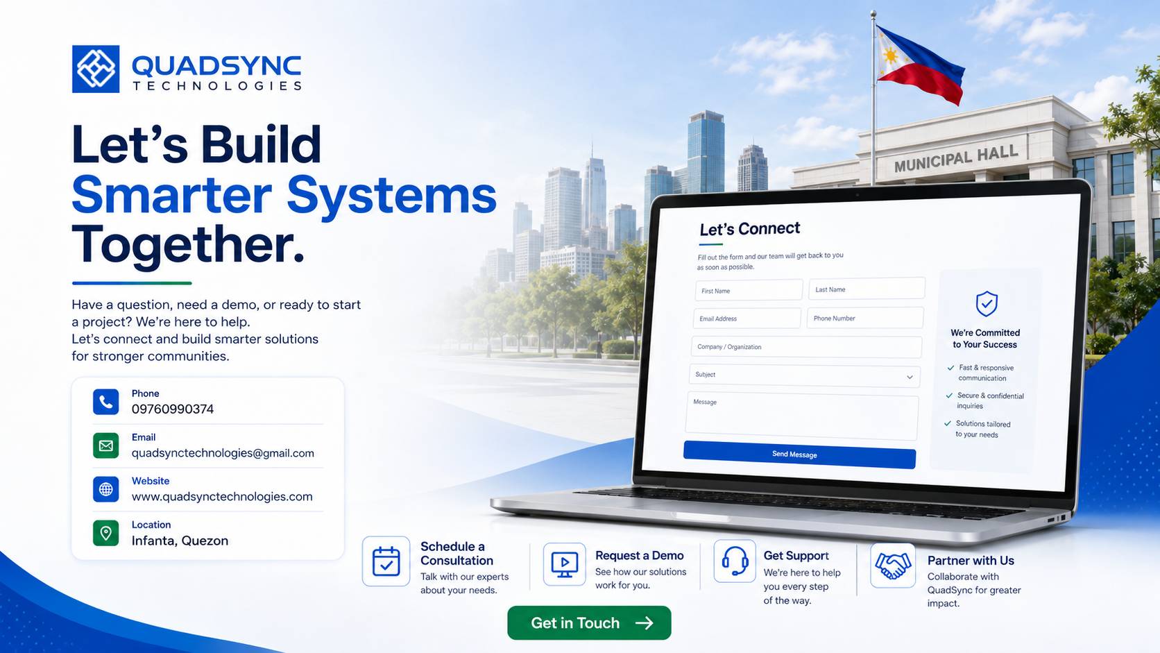 Let's build smarter systems together — contact QuadSync Technologies